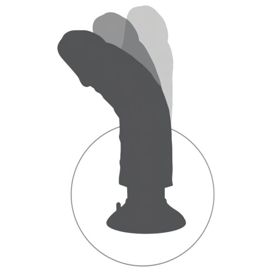 King Cock 8 - hajlítható, élethű vibrátor (25cm)