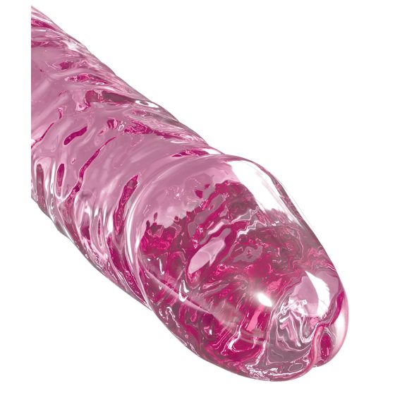 Icicles No. 86 - péniszes üveg dildó (pink)