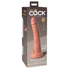   King Cock Elite 7- tapadótalpas, élethű dildó (18cm) - natúr