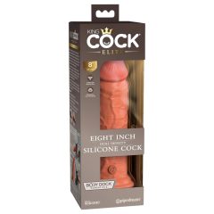   King Cock Elite 8 - tapadótalpas dildó (20cm) - sötét natúr