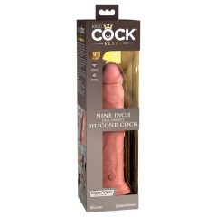   King Cock Elite 9 - tapadótalpas, élethű dildó (23cm) - natúr