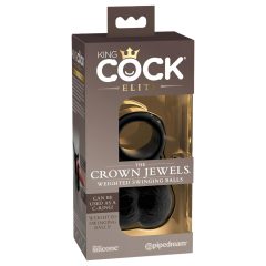   / King Cock Elite Crown Jewels - lengőhere, péniszfeltét (fekete)