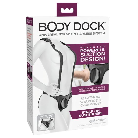 Body Dock - vállpántos felcsatolható alsó (fekete)