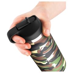   Fap Flask Happy Camper - maszturbátor kulacsban (zöld-fekete)