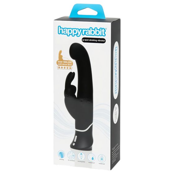 / Happyrabbit G-spot - csiklókaros bólogató vibrátor (fekete)