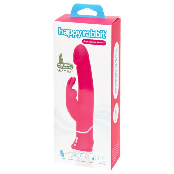 / Happyrabbit Dual Density - vízálló, csiklókaros vibrátor (pink)