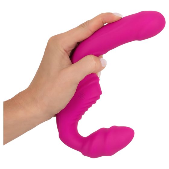 Strepless Strap-On - felcsatolható vibrátor (pink)