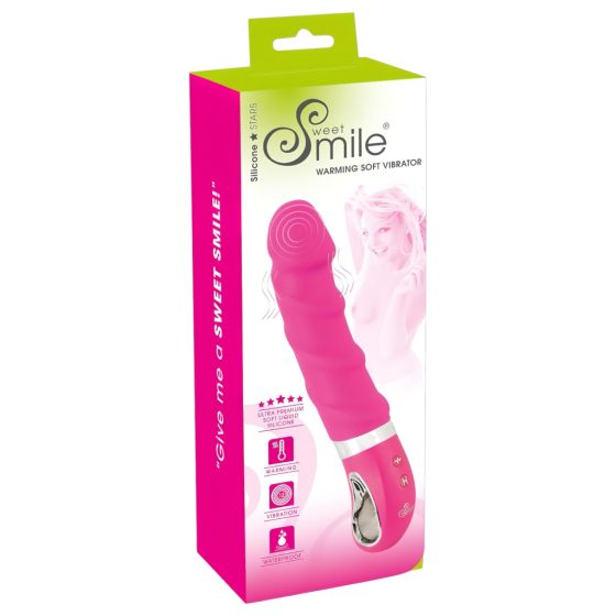 SMILE Soft - akkus, melegítős vibrátor (pink)