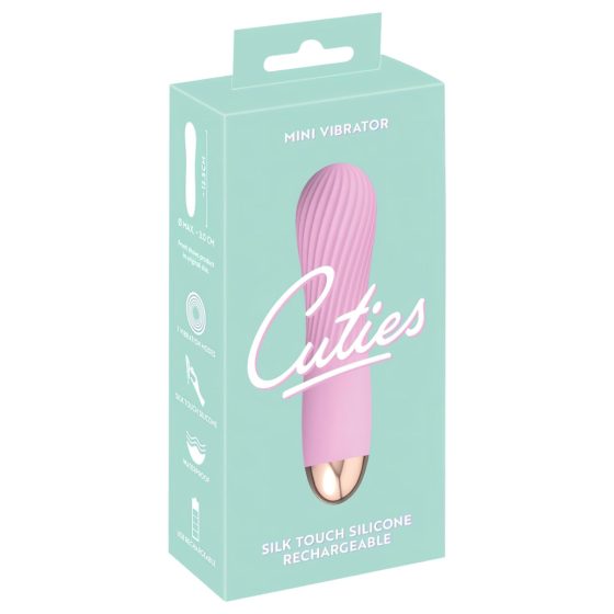 Cuties Mini - akkus, vízálló, spirális vibrátor (pink)