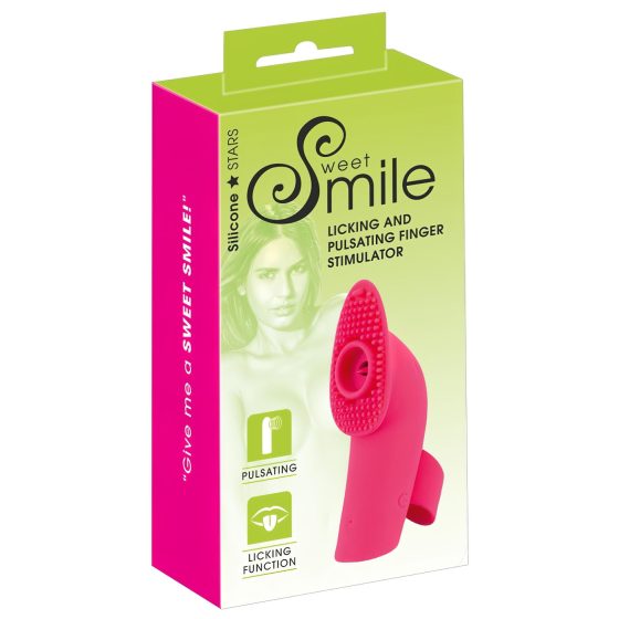 SMILE Licking - léghullámos-nyelves ujjvibrátor (pink)