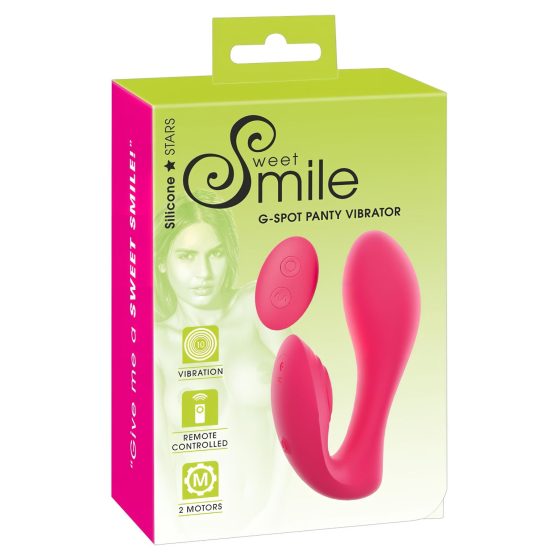 SMILE Panty - akkus, rádiós 2in1 vibrátor (pink)