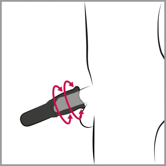 STROKER Rotating - akkus, forgó műszáj maszturbátor (fekete)