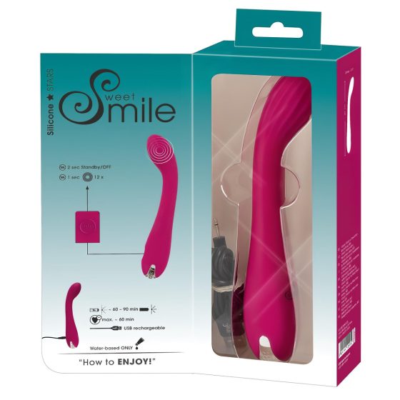 SMILE G-spot - akkus, bordázott G-pont vibrátor (lila)