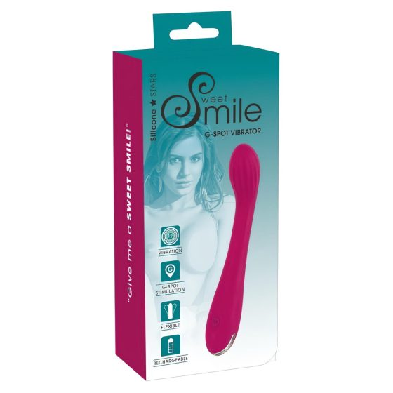 SMILE G-spot - akkus, bordázott G-pont vibrátor (lila)