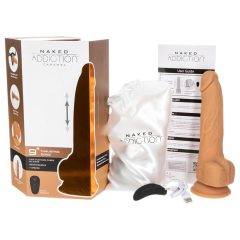   Naked Addiction Thrusting 9 - rádiós, lökő vibrátor - sötét (23cm)