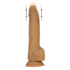   Naked Addiction Thrusting 9 - rádiós, lökő vibrátor - sötét (23cm)