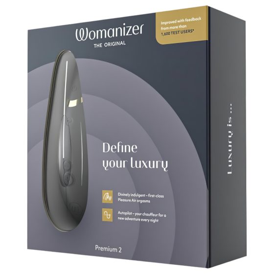 Womanizer Premium 2 - léghullámos csiklóizgató (fekete)