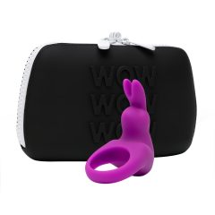   Happyrabbit Cock Kit - vibrációs péniszgyűrű tárolótáskával (lila)