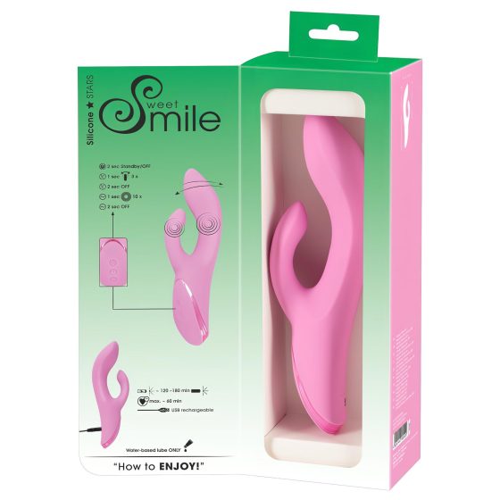 SMILE Nodding - akkus, csiklókaros, bólogató vibrátor (pink)