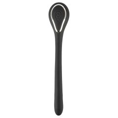   Penis Plug Dilator - akkus húgycsővibrátor (1,1cm) - fekete