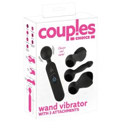   Couples Choice - akkus, melegítős masszírozó vibrátor (fekete)