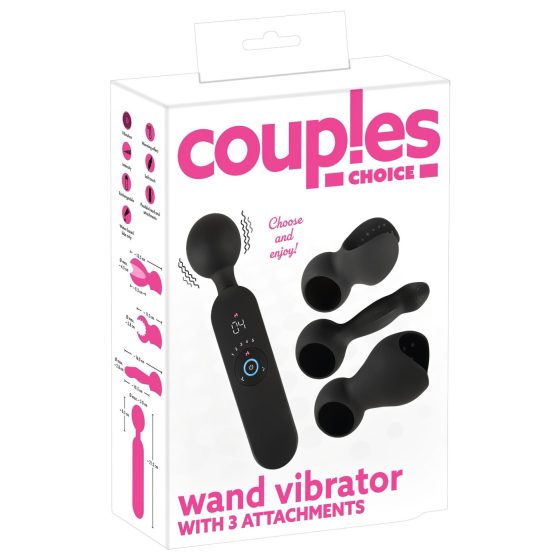 Couples Choice - akkus, melegítős masszírozó vibrátor (fekete)