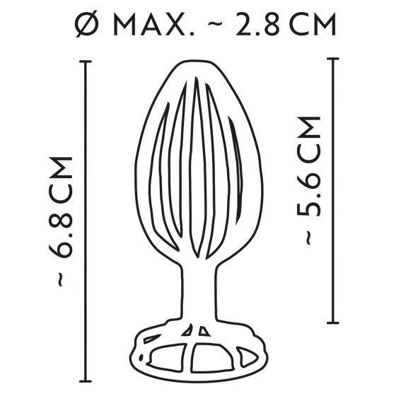 ANOS Metal (2,8cm) - kalitkás acél anál dildó (ezüst)