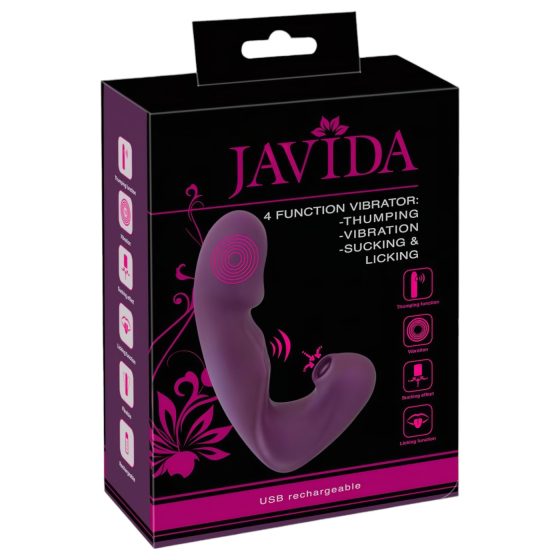 Javida - 4in1 csiklóizgatós vibrátor (lila)