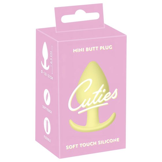 Cuties Mini Butt Plug - szilikon anál plug - sárga (3,1cm)