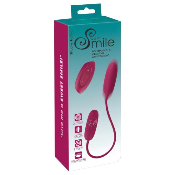 Smile Love Egg Duo - rádiós, vízálló vibrációs tojás (lila)