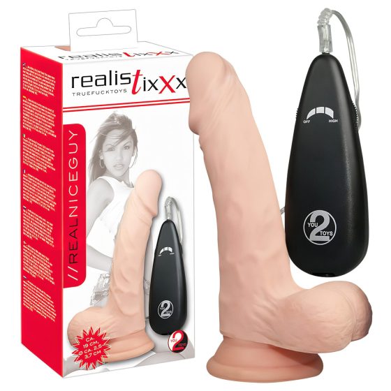 realistixxx Valódi, natúr vibrátor (17,5cm)