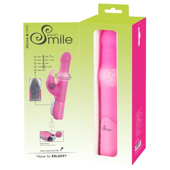 SMILE Pearly Rabbit - gyöngygolyós vibrátor (pink)