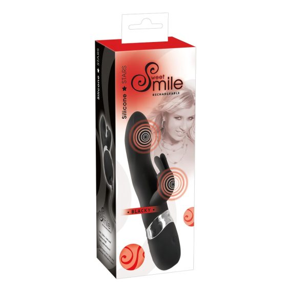 SMILE Blacky - USB-s kétmotoros vibrátor (fekete)