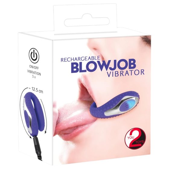 You2Toys - Blowjob - akkus, szilikon szájvibrátor (lila)