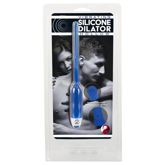 / You2Toys - DILATOR - üreges szilikon húgycsővibrátor - kék (7mm)