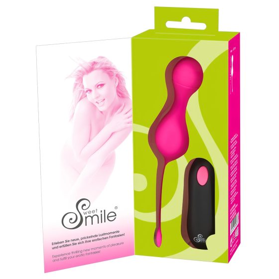 SMILE Love Balls - akkus, rádiós vibrációs tojás (pink)