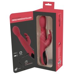   You2Toys Massager - lökő-forgó, melegítős G-pont vibrátor (piros)