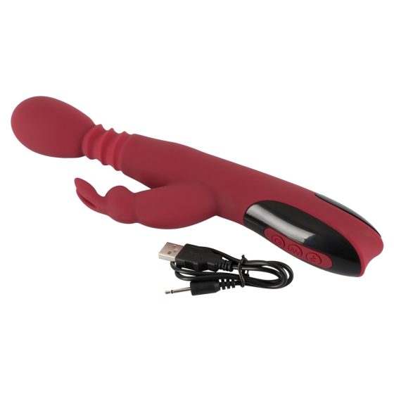 You2Toys Massager - lökő-forgó, melegítős G-pont vibrátor (piros)