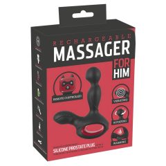   You2Toys Massager - akkus forgó, melegítő prosztata vibrátor (fekete)