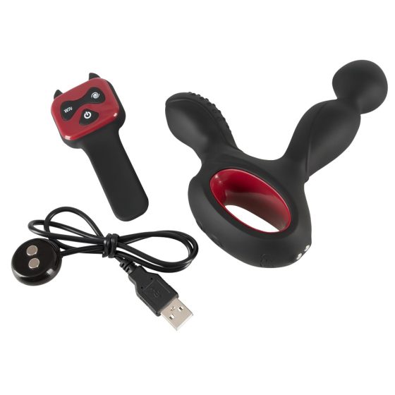 You2Toys Massager - akkus forgó, melegítő prosztata vibrátor (fekete)