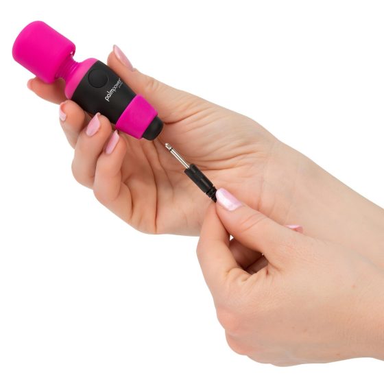 PalmPower Pocket Wand - mini masszírozó vibrátor (pink-fekete)