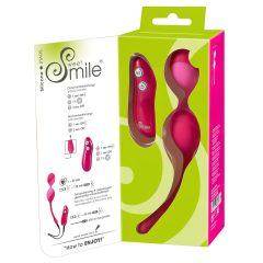   SMILE Love Balls - 82g -os, akkus, rádiós vibrációs tojás (pink)