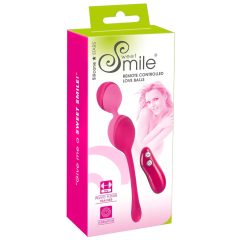   SMILE Love Balls - 82g -os, akkus, rádiós vibrációs tojás (pink)