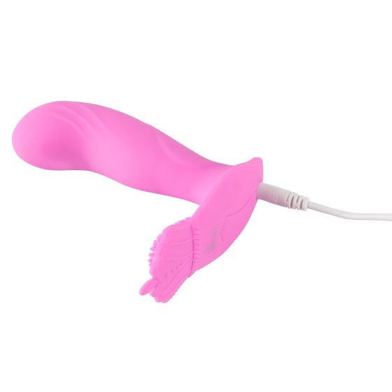 SMILE G-Spot Panty - akkus, rádiós felcsatolható vibrátor (pink)