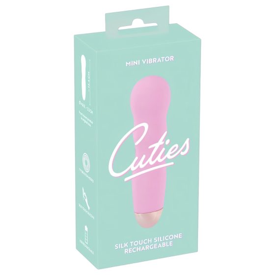 Cuties Mini Rose - akkus, hullámos vibrátor (pink)