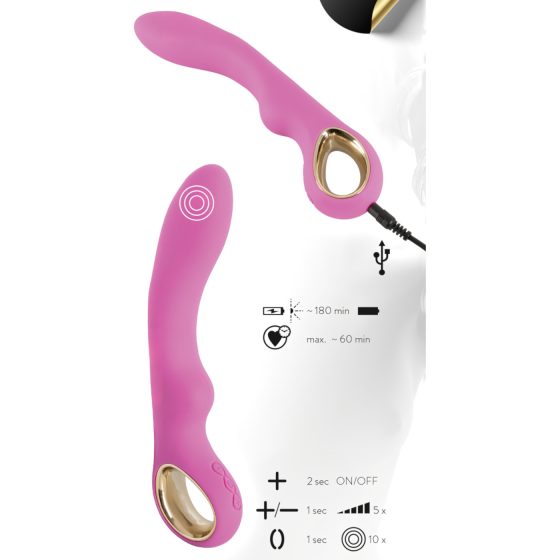 You2Toys - Dual Petit - akkus, két-motoros vibrátor (pink)