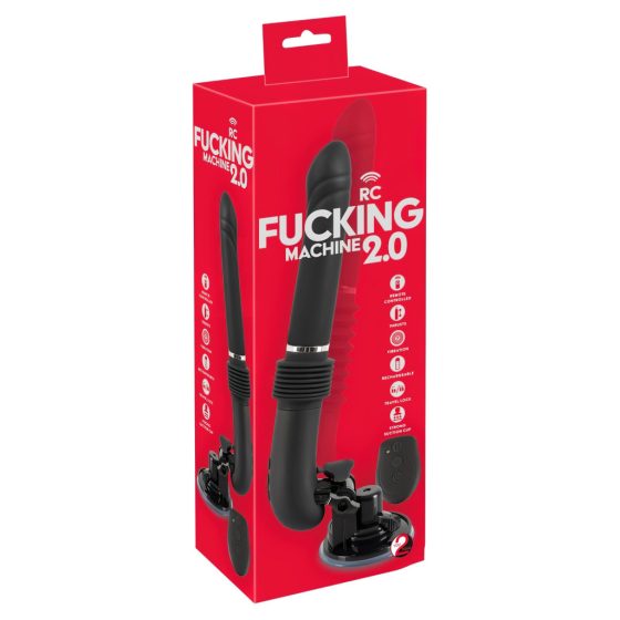 You2Toys RC Fucking Machine 2.0 - akkus lökő vibrátor (fekete)