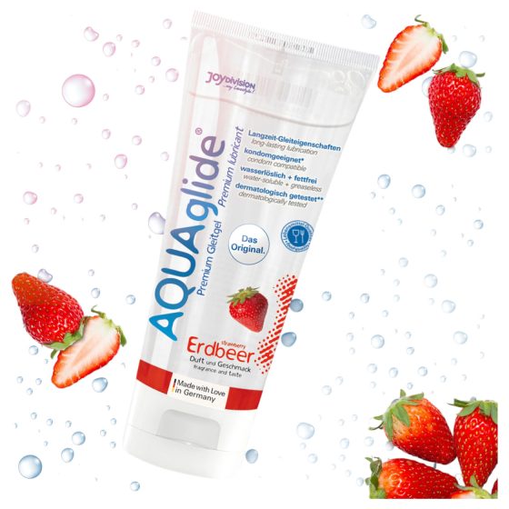 AQUAglide - vízbázisú síkosító - eper (100ml)