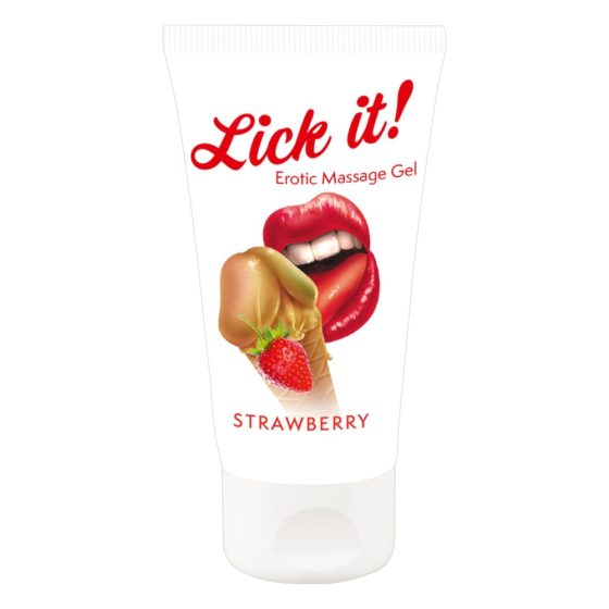 Lick it! - 2in1 ehető síkosító - eper (50ml)