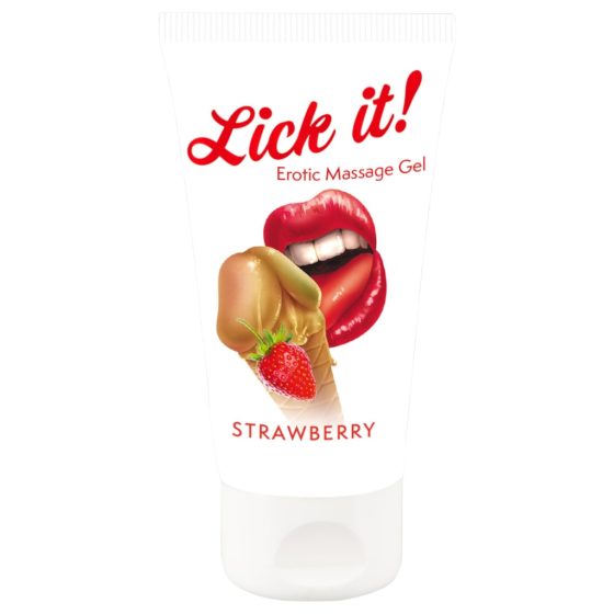 Lick it! - 2in1 ehető síkosító - eper (50ml)